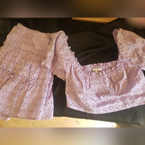 Love Tree 2 pc Lilac Top and Skirt size Large.  FF86 - Picture 9 of 9